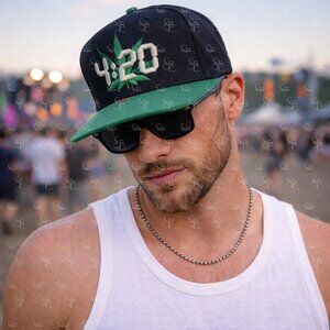 420 Cannabis Leaf Snapback Hat Streetwear Festival Cap